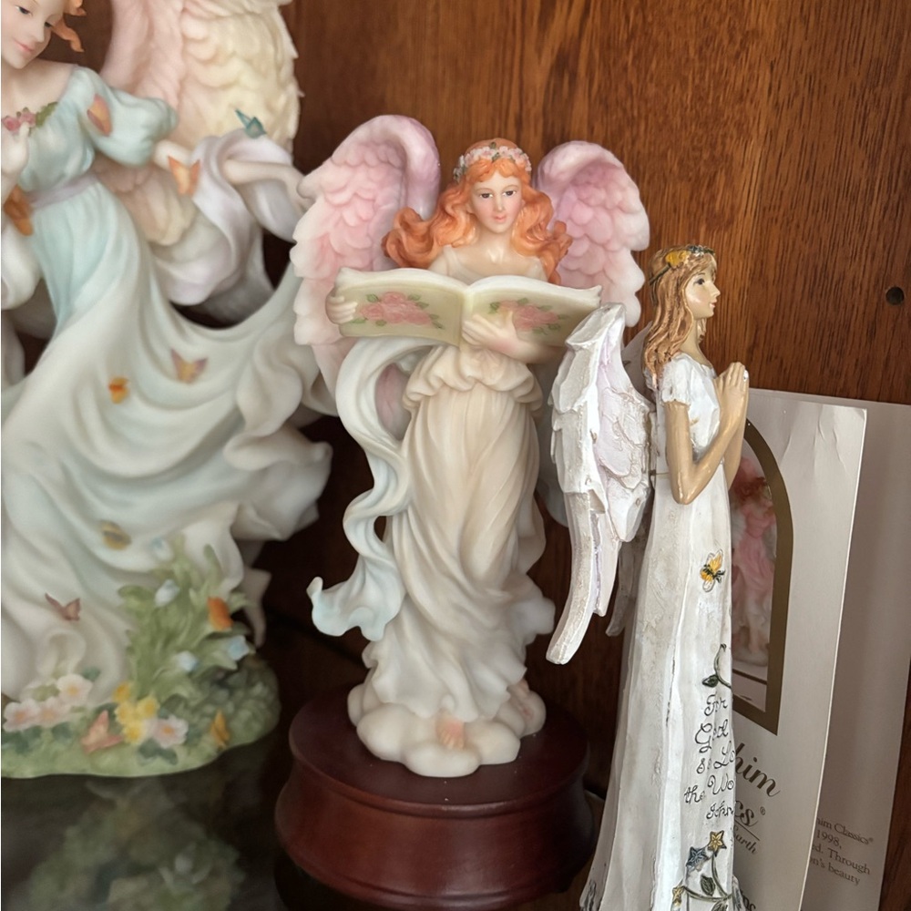 Elegant Angel Figurine with Book